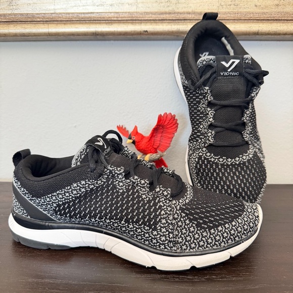 Vionic Shoes - Vionic Womens Sierra Sneaker Size 9.5 Black Mesh Athletic Walking Shoe Comfy Low
